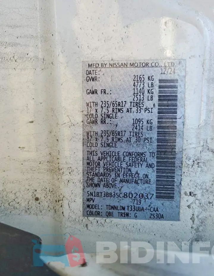 5N1BT3BB3SC802037 Photo# 13