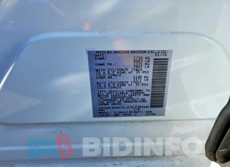 5N1DR3DKXTC207806 Photo# 13