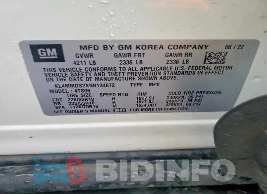 KL4MMDS2XNB134872 Photo# 13