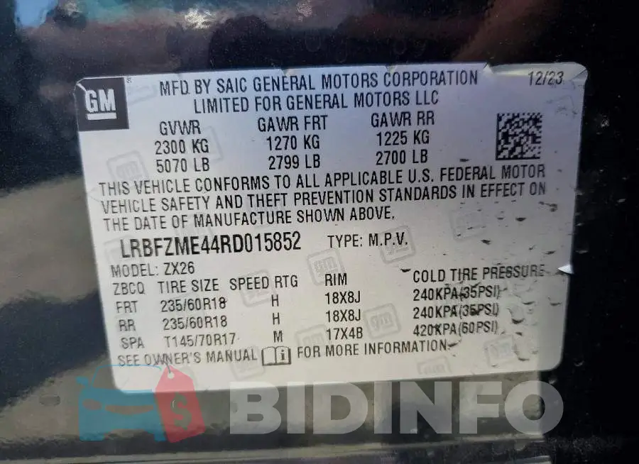 LRBFZME44RD015852 Photo# 12