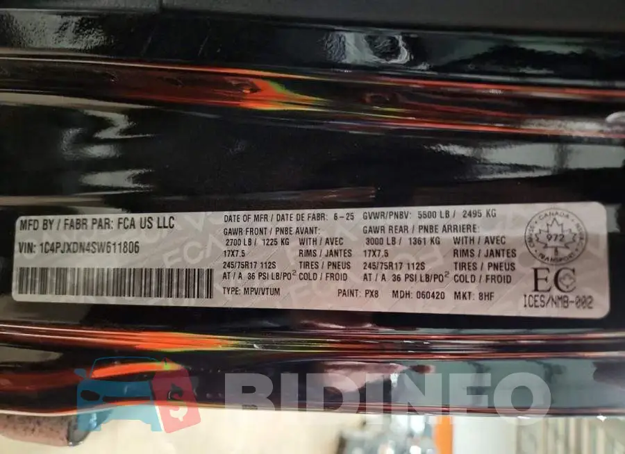 1C4PJXDN4SW611806 Photo# 13