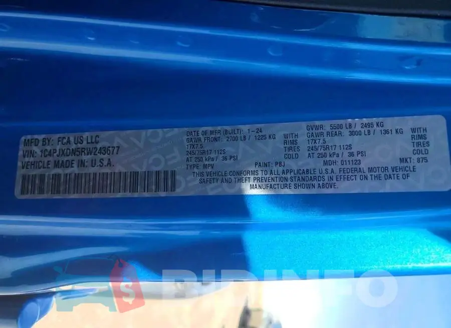 1C4PJXDN5RW243677 Photo# 12