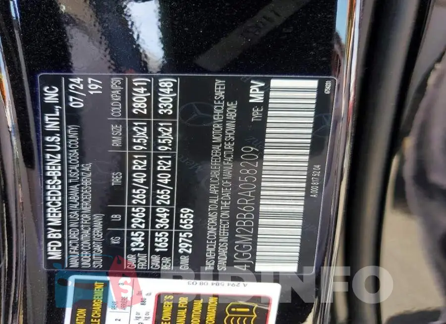4JGGM2BB6RA058209 Photo# 14