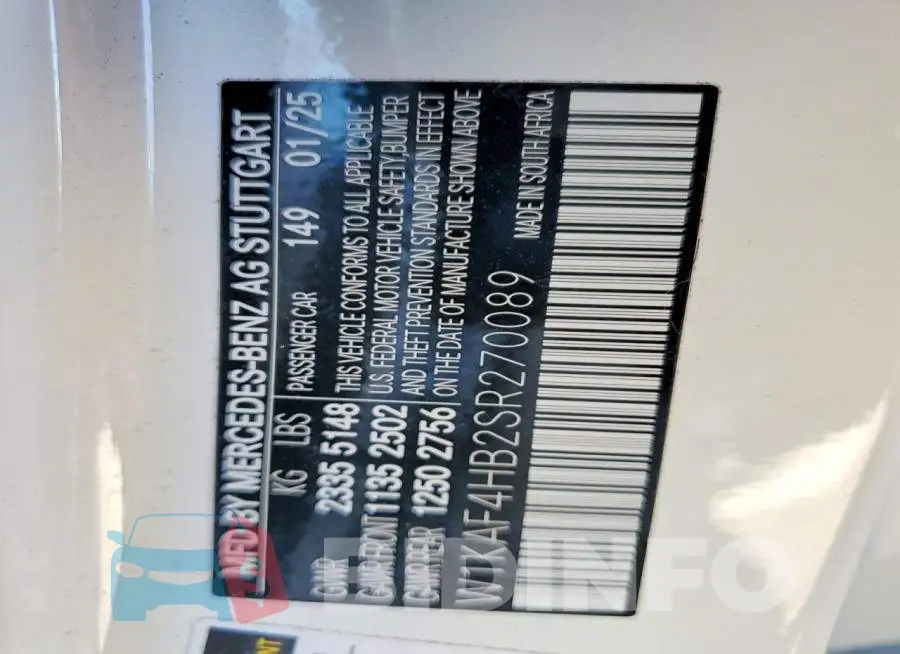 W1KAF4HB2SR270089 Photo# 13