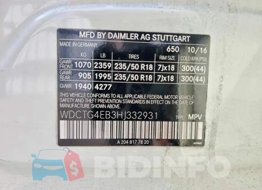 WDCTG4EB3HJ332931 Photo# 12