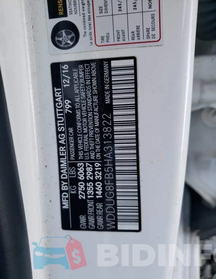 WDDUG8FB5HA313822 Photo# 12