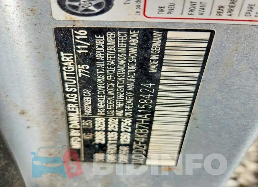 WDDZF4KB7HA158424 Photo# 12
