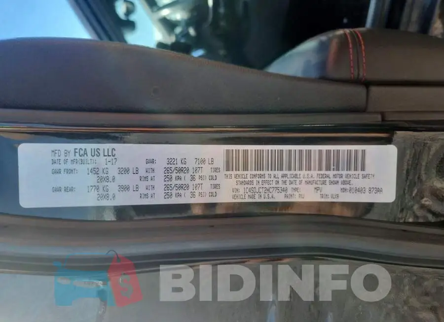 1C4SDJCT2HC775340 Photo# 13
