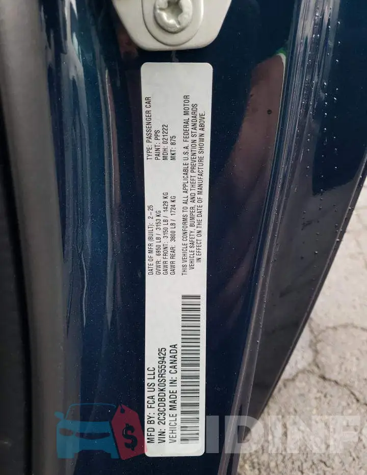2C3CDBDK0SR559425 Photo# 12