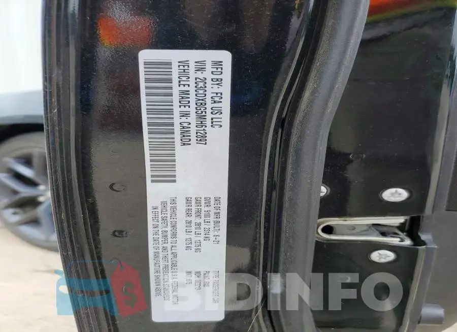 2C3CDXBG5MH612897 Photo# 12