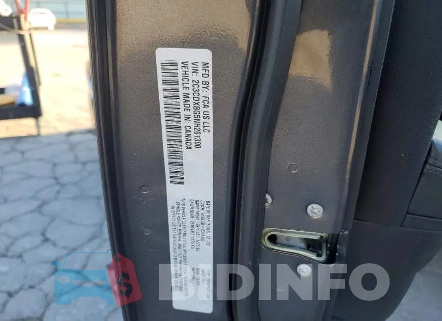 2C3CDXBG5NH261300 Photo# 12