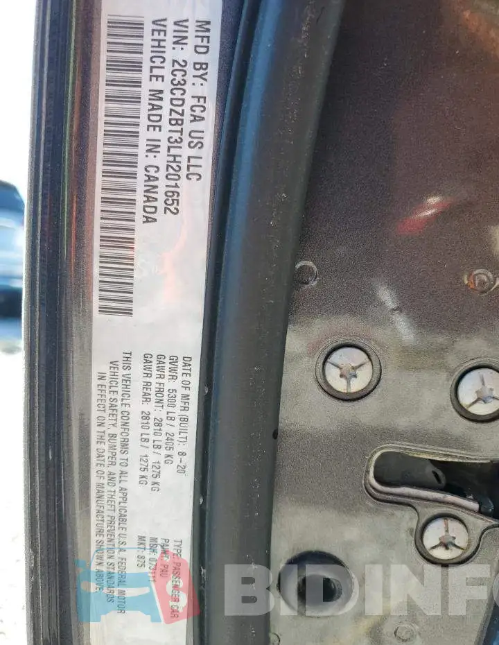 2C3CDZBT3LH201652 Photo# 12