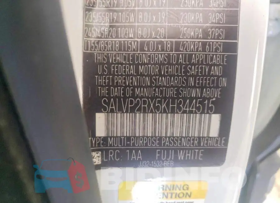 SALVP2RX5KH344515 Photo# 13
