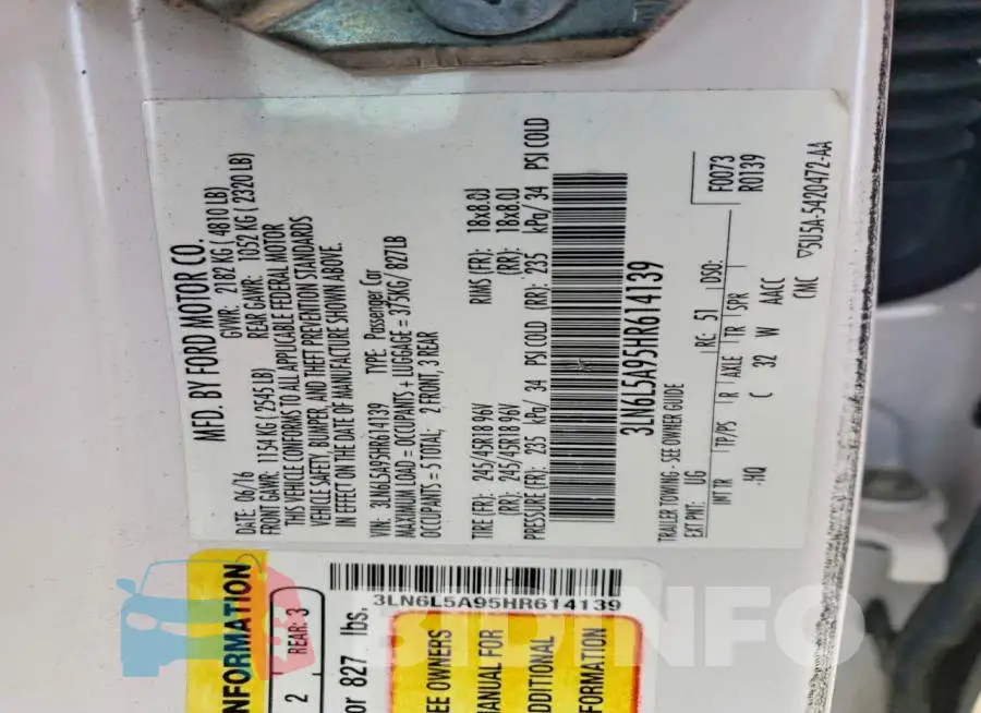 3LN6L5A95HR614139 Photo# 12