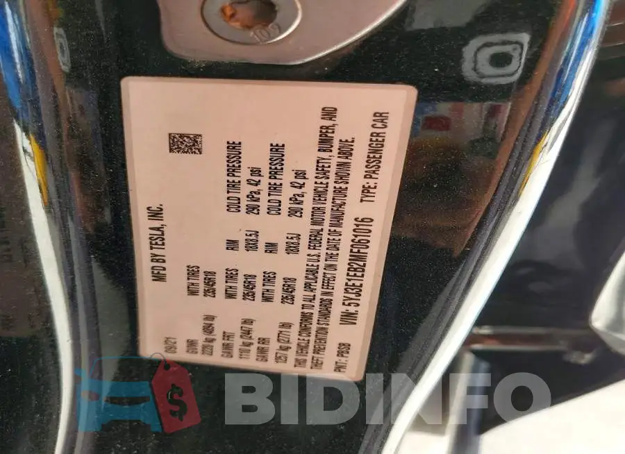5YJ3E1EB2MF061016 Photo# 12