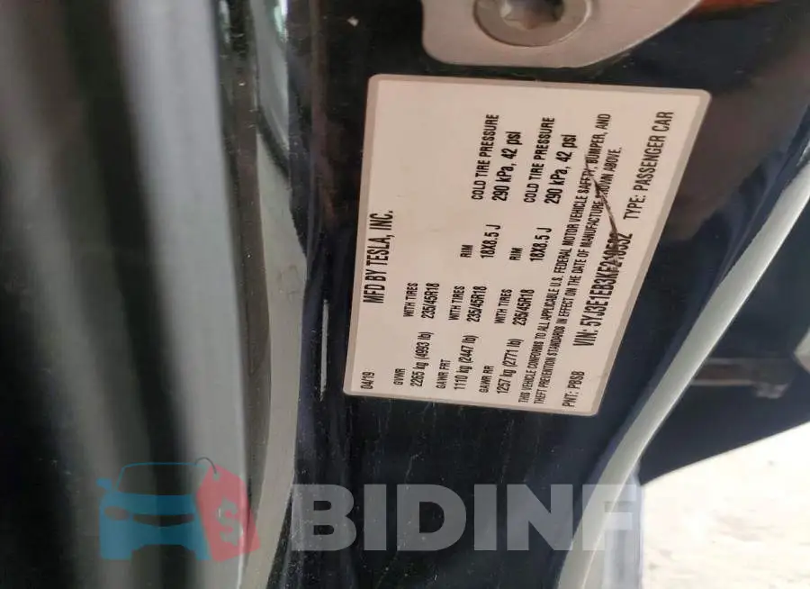 5YJ3E1EB3KF210532 Photo# 12