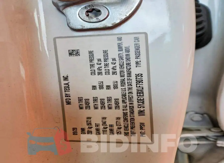 5YJ3E1EBXLF790735 Photo# 12