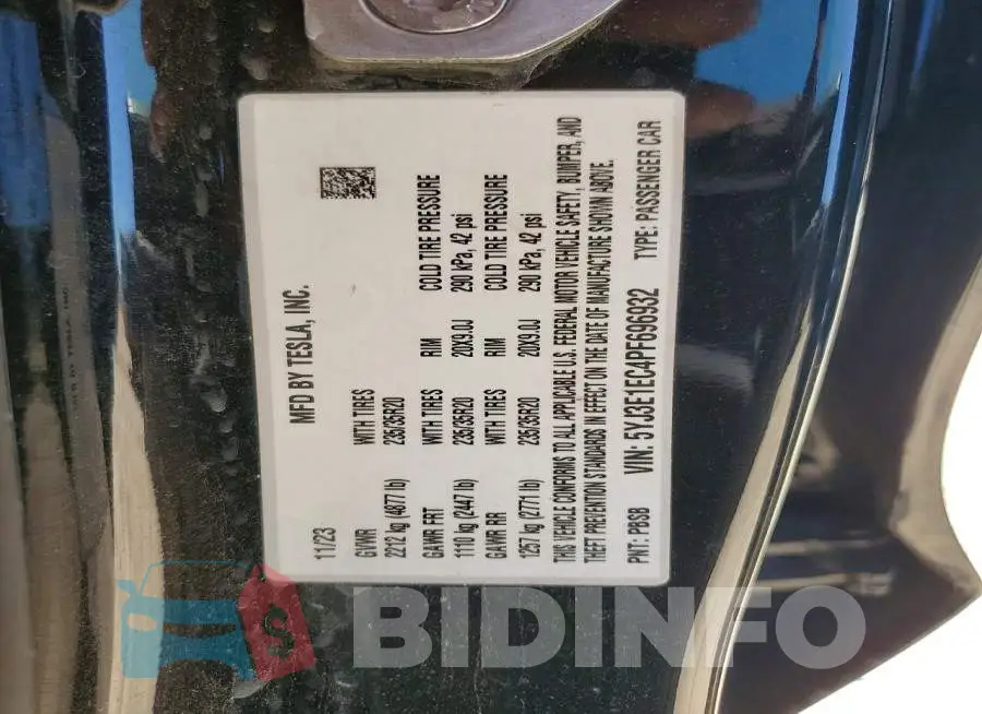 5YJ3E1EC4PF696932 Photo# 13
