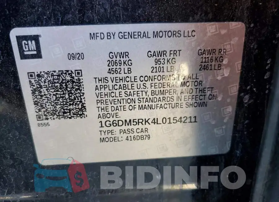 1G6DM5RK4L0154211 Photo# 12