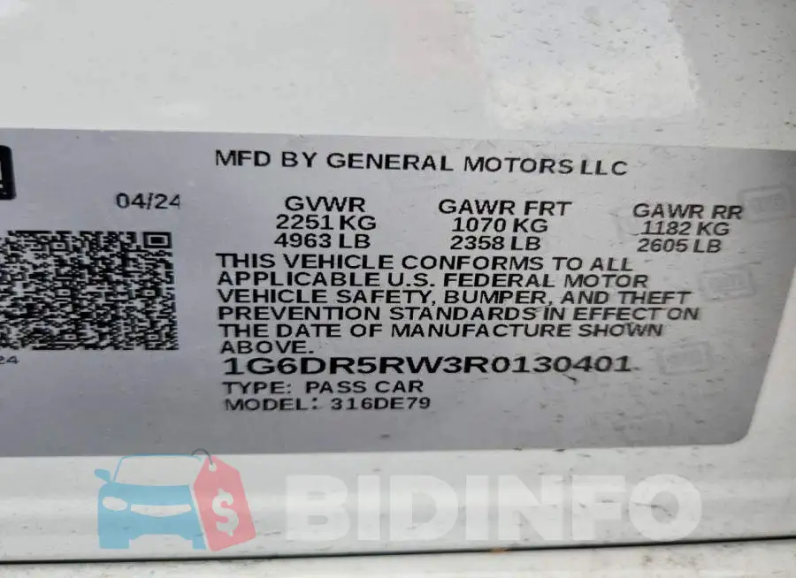 1G6DR5RW3R0130401 Photo# 12