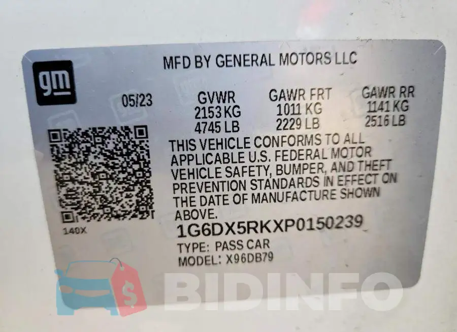 1G6DX5RKXP0150239 Photo# 13