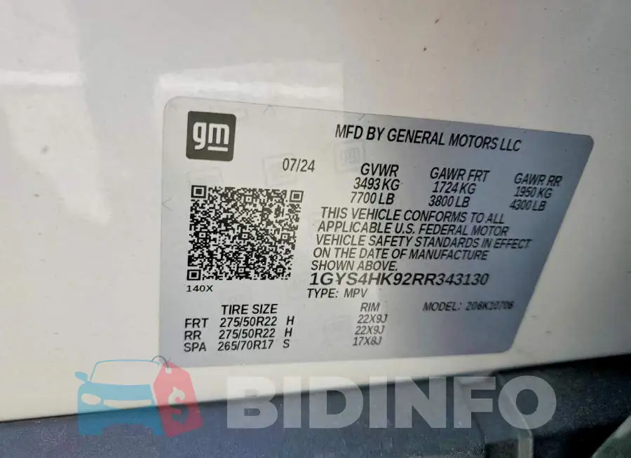 1GYS4HK92RR343130 Photo# 13