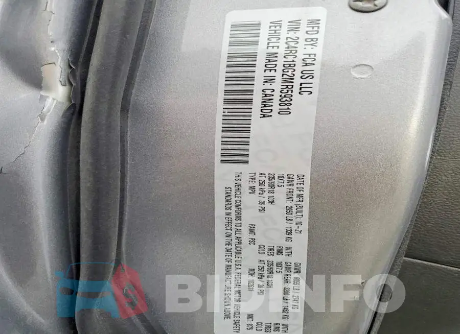 2C4RC1BG2MR593810 Photo# 13