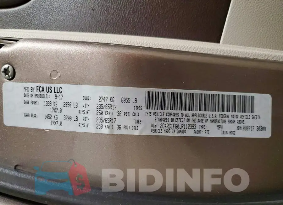 2C4RC1FG0JR112393 Photo# 13