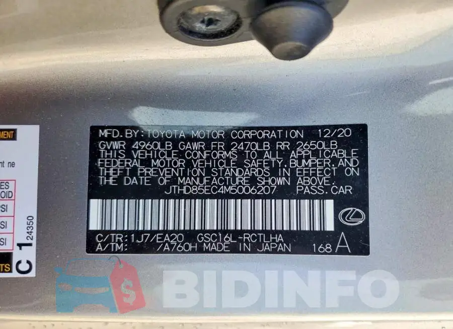 JTHD85EC4M5006207 Photo# 13