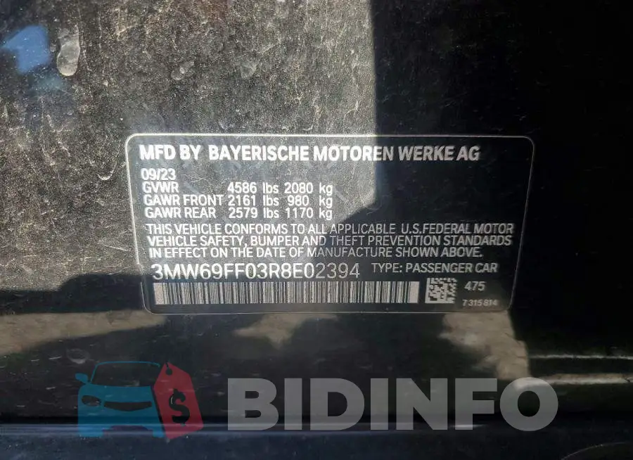 3MW69FF03R8E02394 Photo# 12