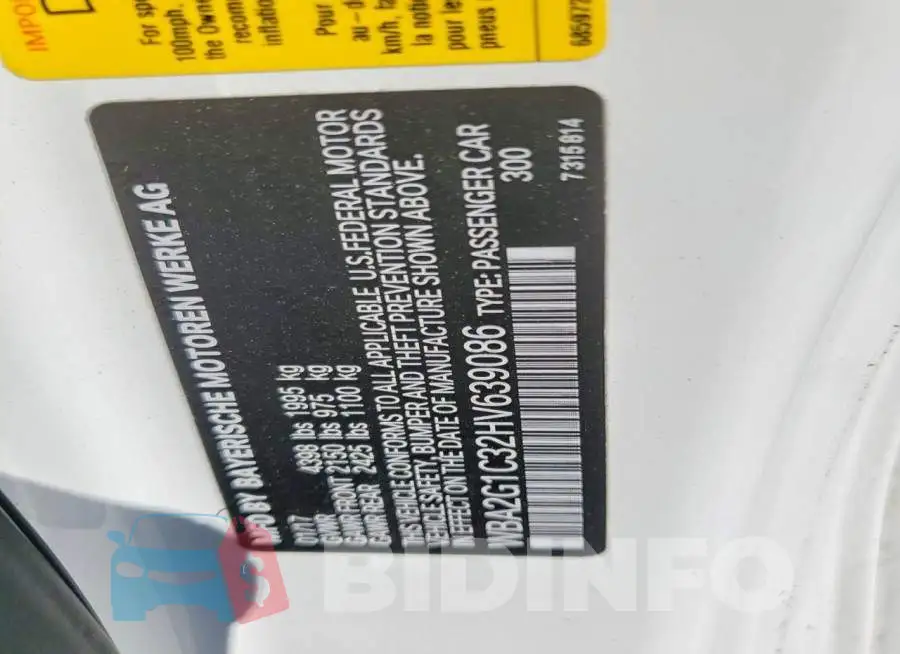 WBA2G1C32HV639086 Photo# 12
