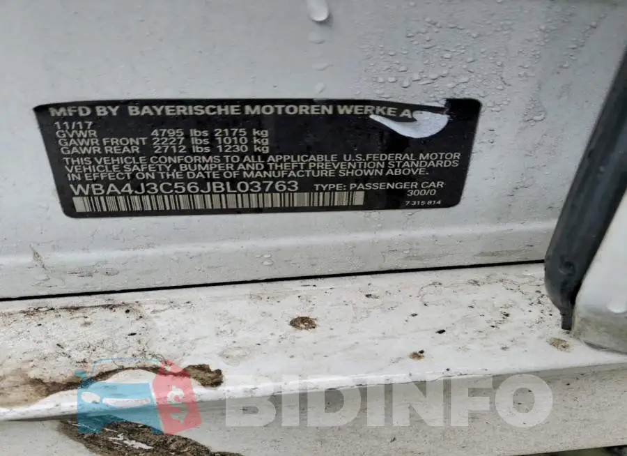 WBA4J3C56JBL03763 Photo# 12