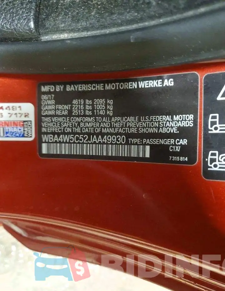 WBA4W5C52JAA49930 Photo# 12