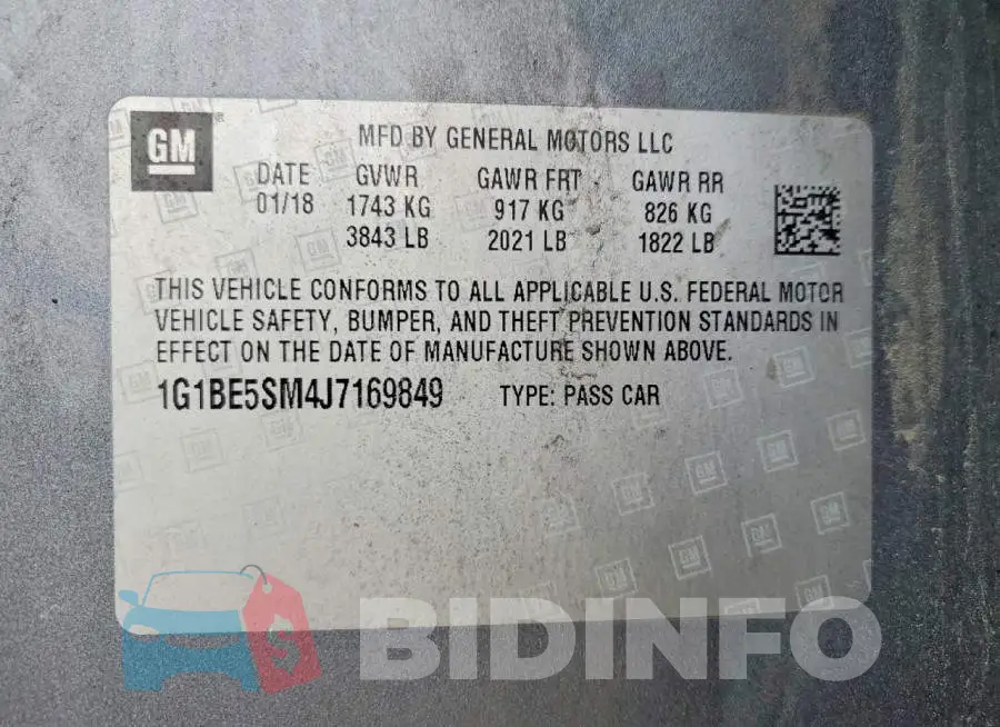 1G1BE5SM4J7169849 Photo# 12