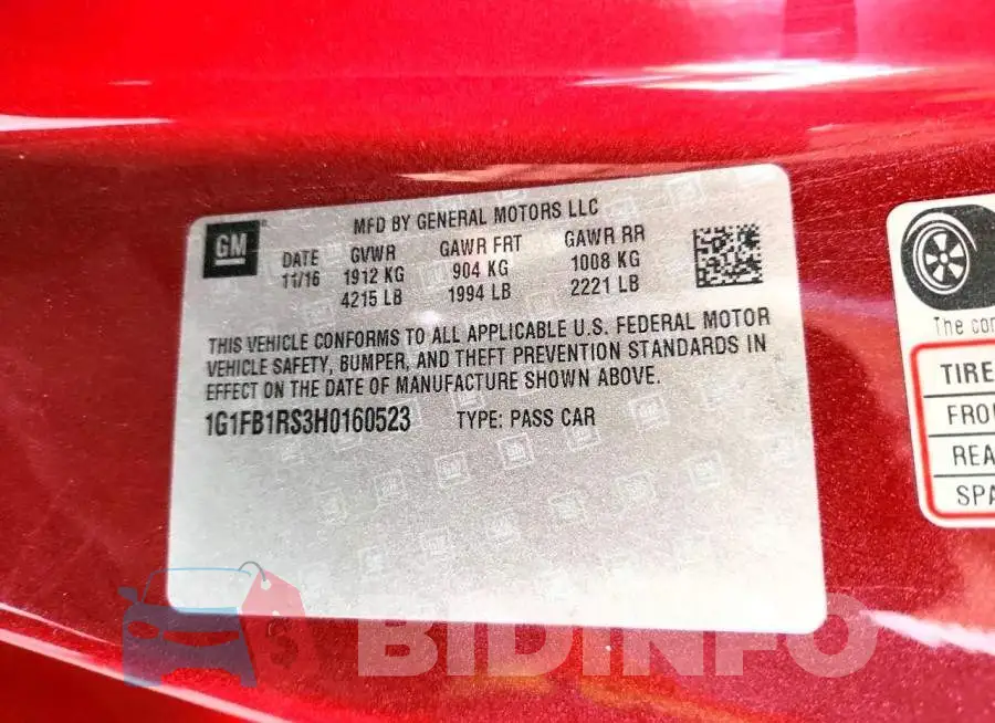 1G1FB1RS3H0160523 Photo# 12