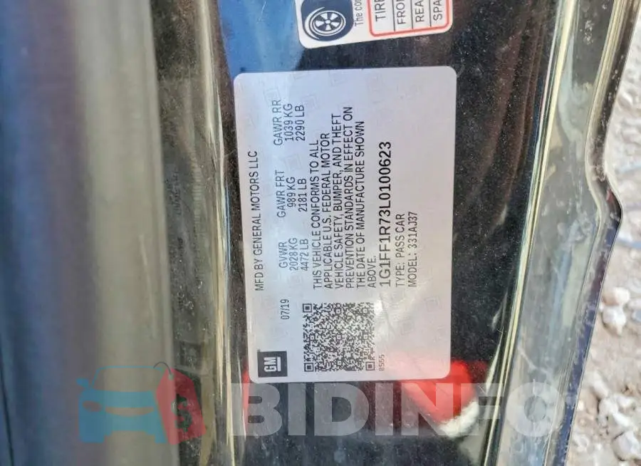 1G1FF1R73L0100623 Photo# 12