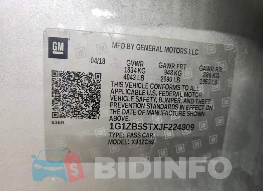 1G1ZB5STXJF224809 Photo# 12