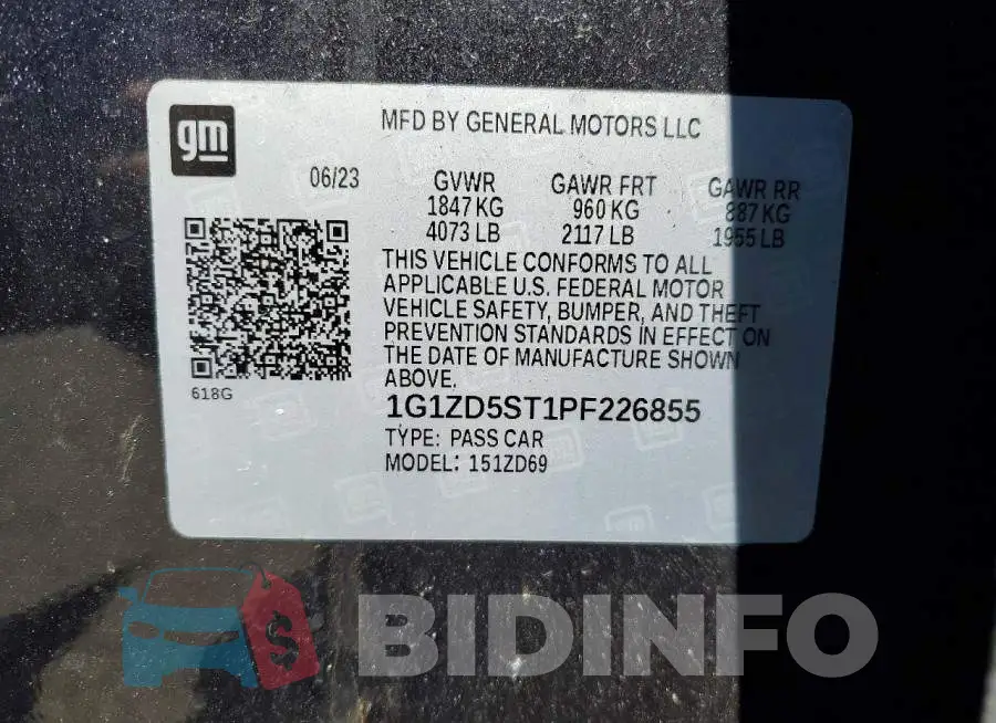 1G1ZD5ST1PF226855 Photo# 13