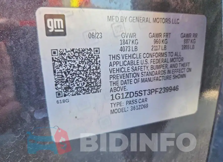 1G1ZD5ST3PF239946 Photo# 13
