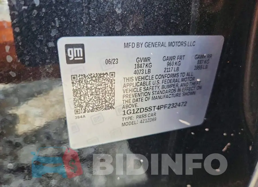 1G1ZD5ST4PF232472 Photo# 12