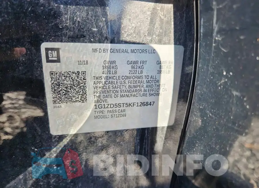 1G1ZD5ST5KF126847 Photo# 12