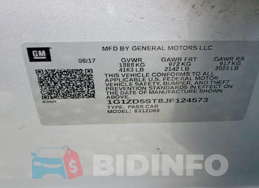 1G1ZD5ST8JF124573 Photo# 12