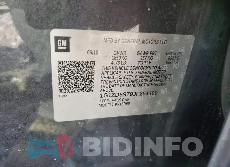 1G1ZD5ST9JF254409 Photo# 12