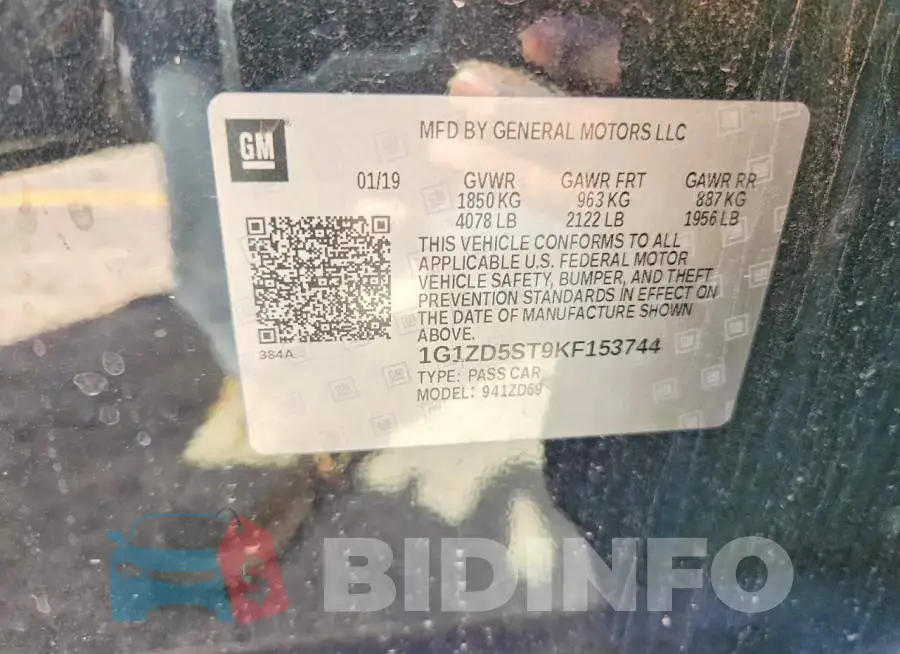 1G1ZD5ST9KF153744 Photo# 12