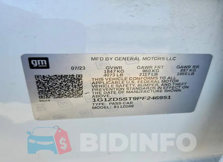 1G1ZD5ST9PF246951 Photo# 12