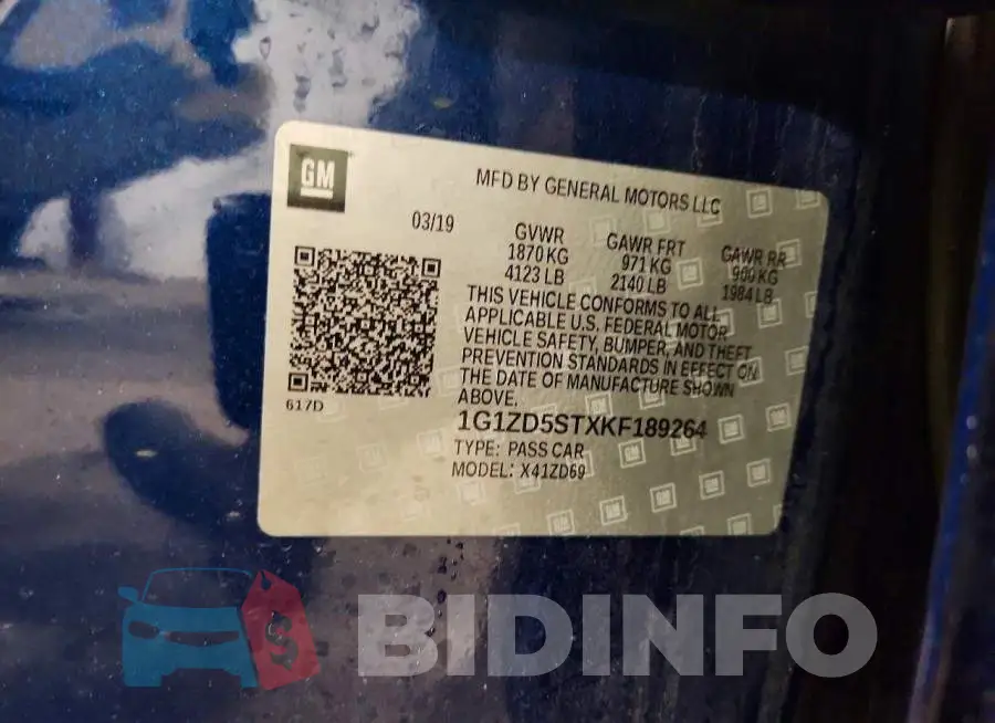 1G1ZD5STXKF189264 Photo# 13
