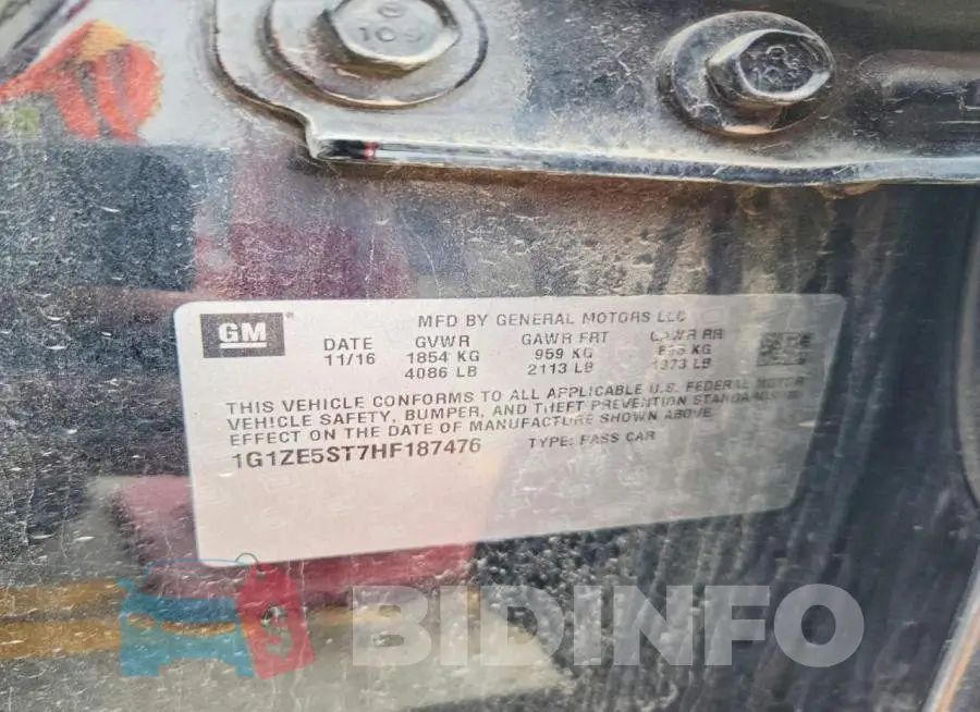 1G1ZE5ST7HF187476 Photo# 12