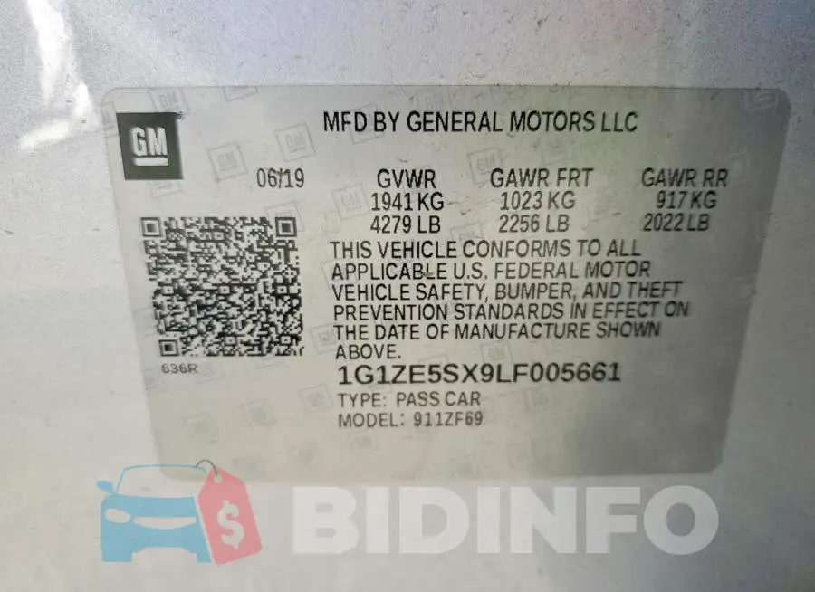 1G1ZE5SX9LF005661 Photo# 12