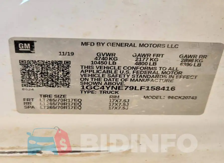1GC4YNE79LF158416 Photo# 12
