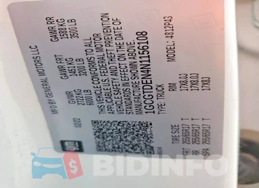 1GCGTDEN4N1156108 Photo# 13